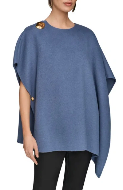 Donna Karan Pullover Cape In Gray