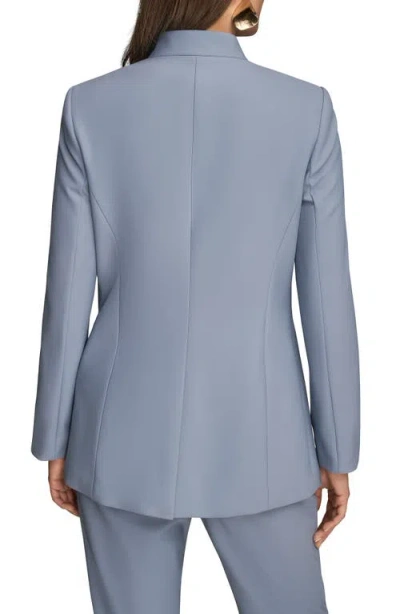 Donna Karan New York Button Sleeve Blazer In Gray