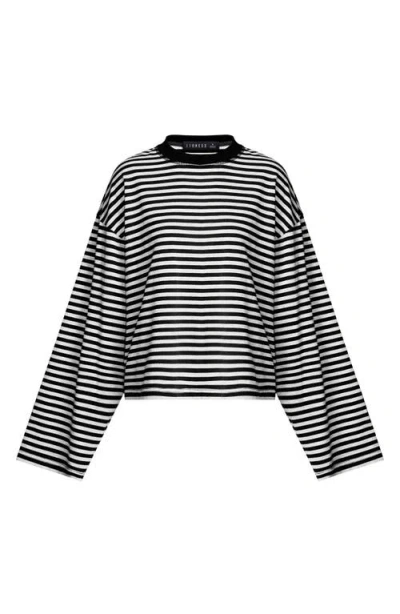 Lioness Women's Bloom Round-neck Long-sleeve Top In Black