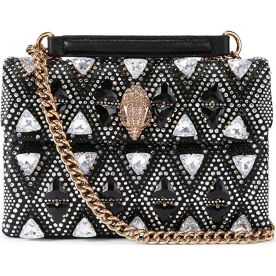 Kurt Geiger London Medium Kensington Crystal Embellished Shoulder Bag In Gray
