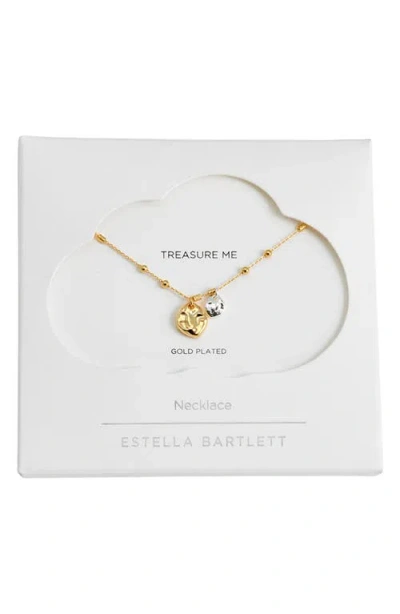 Estella Bartlett Beaded Chain & Molton Pebbles Necklace In Gold