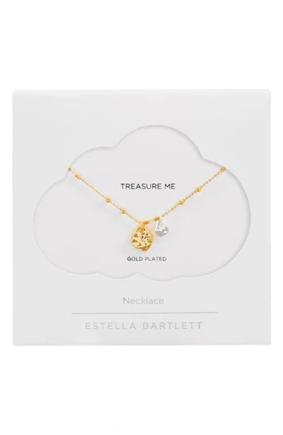 Estella Bartlett Beaded Chain & Molton Pebbles Necklace In Gold