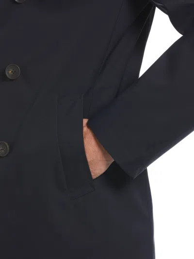 Perry Ellis Men's Elias All Weather Nylon Pea Coat In Blue