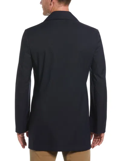 Perry Ellis Men's Elias All Weather Nylon Pea Coat In Blue
