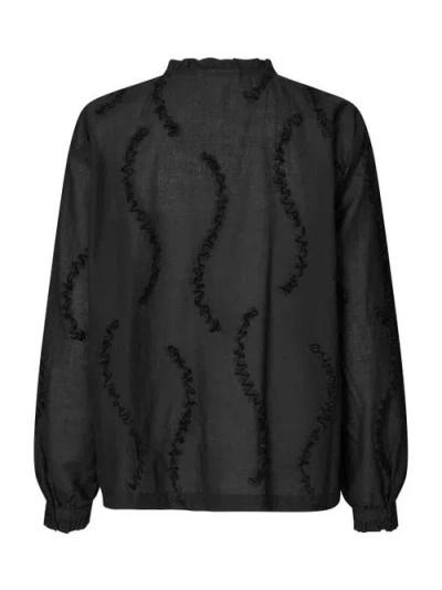 Masai Copenhagen Madolvira Ruffle Detail Blouse In Black