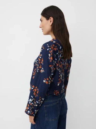 Masai Copenhagen Madalmora High Neck Long Sleeve Top In Blue