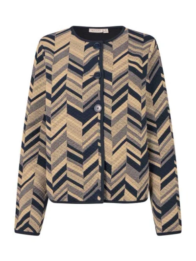 Masai Copenhagen Majuanta Long Sleeve Round Neck Jacket In Black