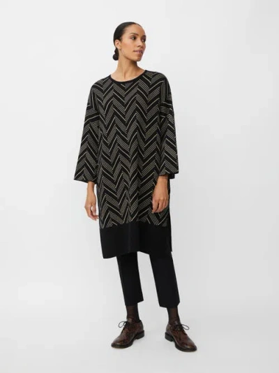 Masai Copenhagen Manuska3/4 Sleeve Loose Fit Midi Dress In Black