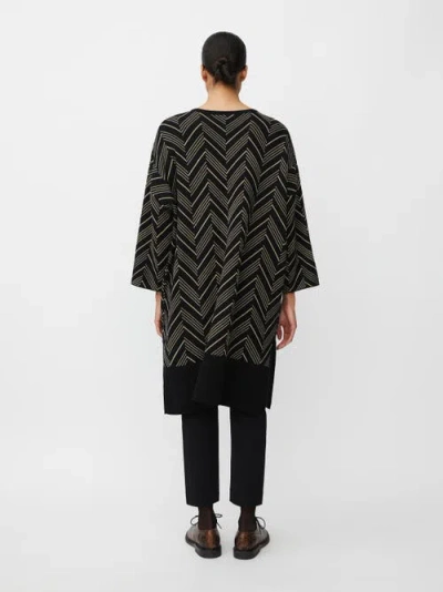 Masai Copenhagen Manuska3/4 Sleeve Loose Fit Midi Dress In Black