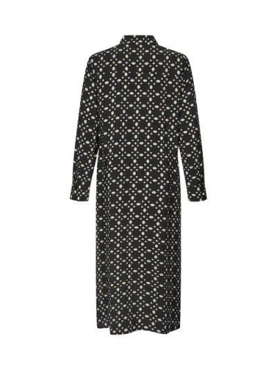 Masai Copenhagen Manovany Long Sleeve Shirt Midi Dress In Black