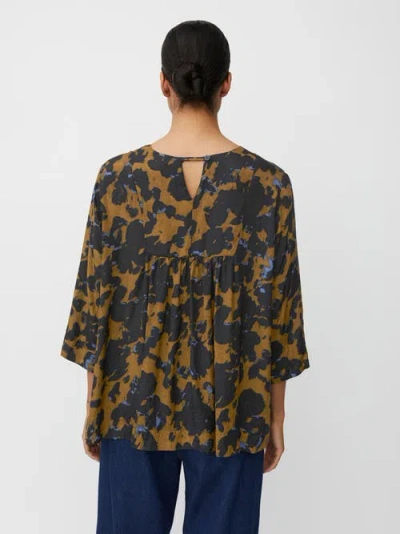 Masai Copenhagen Madurion 3/4 Sleeve Draped Blouse In Multi