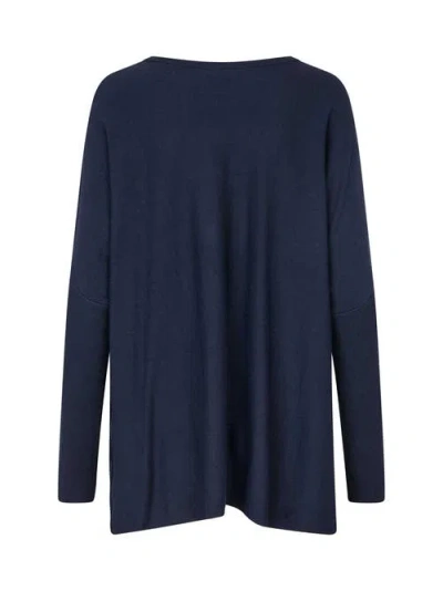 Masai Copenhagen Long Sleeve Round Neck Knit Jumper In Blue