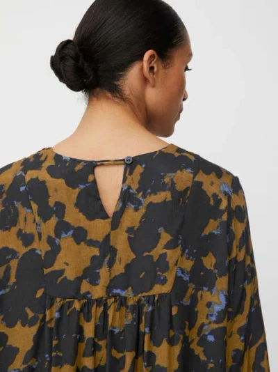 Masai Copenhagen Madurion 3/4 Sleeve Draped Blouse In Multi