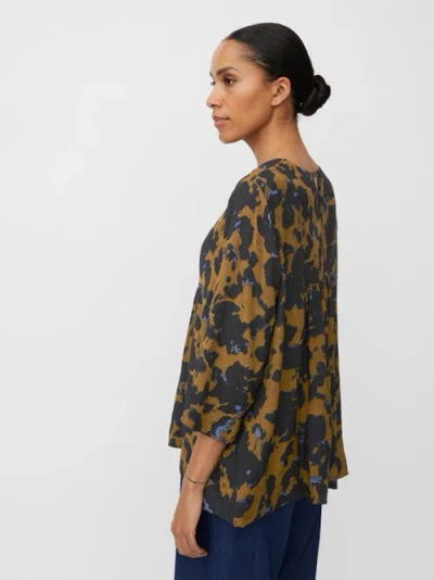 Masai Copenhagen Madurion 3/4 Sleeve Draped Blouse In Multi