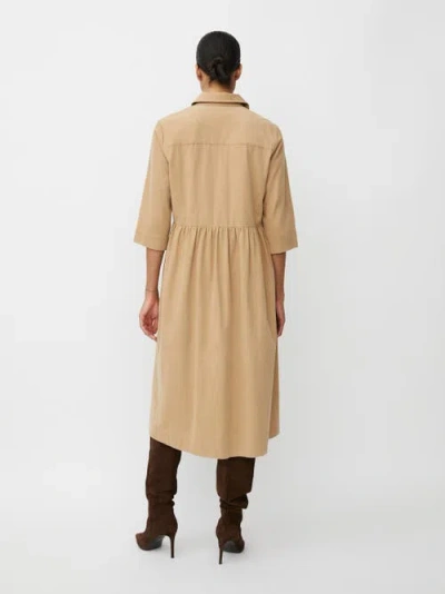 Masai Copenhagen Manynisla 3/4 Sleeve Midi Dress In Brown