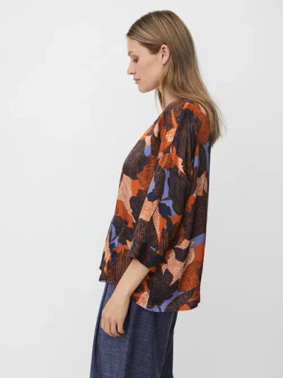 Masai Copenhagen Mabramila 3/4 Sleeve Round Neck Blouse In Multi