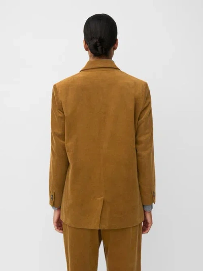 Masai Copenhagen Majaxi Long Sleeve Corduroy Blazer In Brown