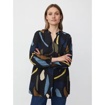 Masai Copenhagen Magenevra Long Sleeve V-neck Tunic In Black
