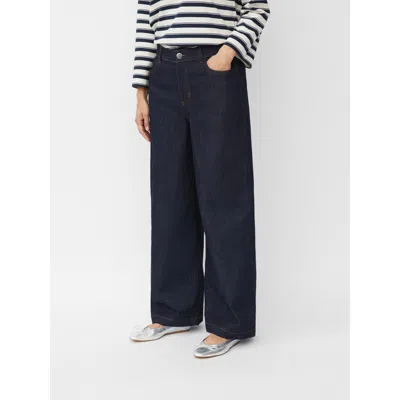 Masai Copenhagen Wide Leg Button Fastening Jeans In Blue