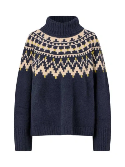 Masai Copenhagen Long Sleeve High Neck Knit Sweater In Black