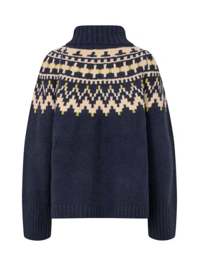 Masai Copenhagen Long Sleeve High Neck Knit Sweater In Black