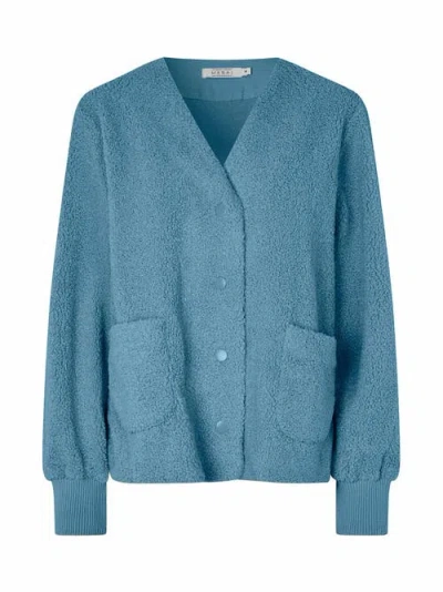 Masai Copenhagen Majunte V-neck Long Sleeve Jacket In Blue