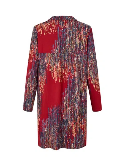 Masai Copenhagen Magavora Long Sleeve Jersey Tunic Top In Red