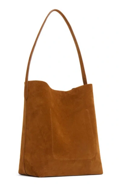 Mansur Gavriel Small Everyday Cabas Suede Hobo Bag In Brown