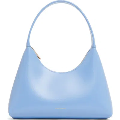 Mansur Gavriel Mini Candy Spazzalato Leather Hobo Bag In Blue