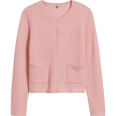 Margaret O'leary Coco Cashmere & Silk Pocket Cardigan In Pink