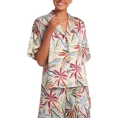 Petal And Pup Petal & Pup Illoura Palm Tree Print Camp Shirt In Multi