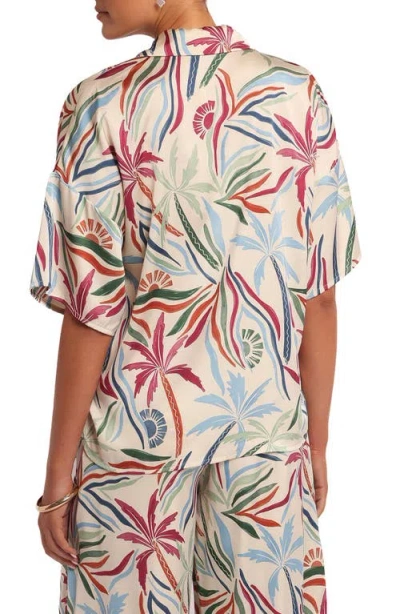 Petal And Pup Petal & Pup Illoura Palm Tree Print Camp Shirt In Multi