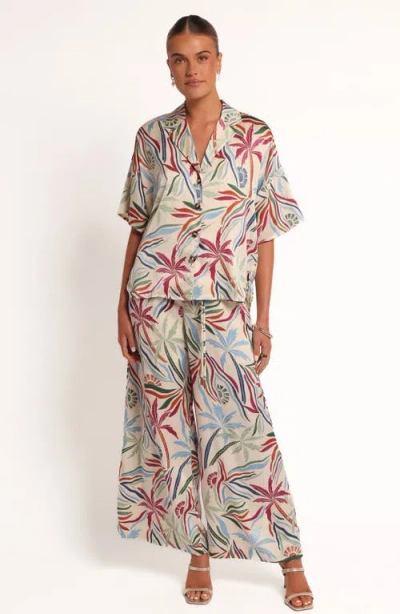 Petal And Pup Petal & Pup Illoura Palm Tree Print Camp Shirt In Multi