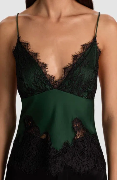 Alice And Olivia Claudia Lace Trim Camisole In Multi