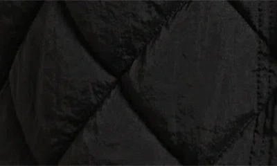 Bernardo Quilted Woven Coat In Black