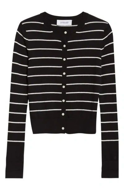 Derek Lam 10 Crosby Thibeaut Stripe Cotton & Cashmere Cardigan In Blue