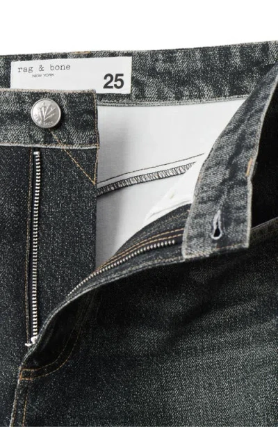 Rag & Bone Miramar Fleece Pull On Wide Leg Sweatpant Jeans In Washed Black In Black