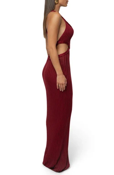 Jluxlabel Drift & Dream Open Back Body-con Maxi Sundress In Red