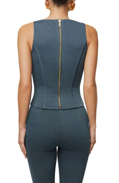 Jluxlabel Sierra Denim Sleeveless Top In Blue