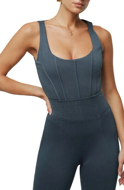 Jluxlabel Sierra Denim Sleeveless Top In Blue