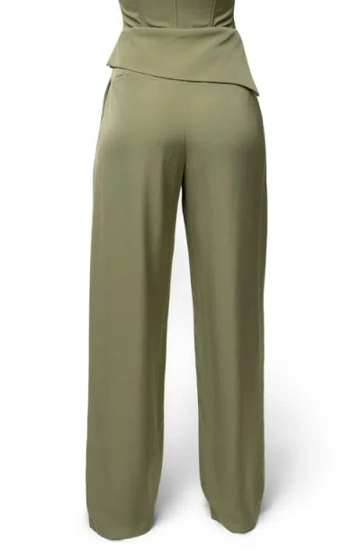 Jluxlabel Executive High Waist Pants In Green