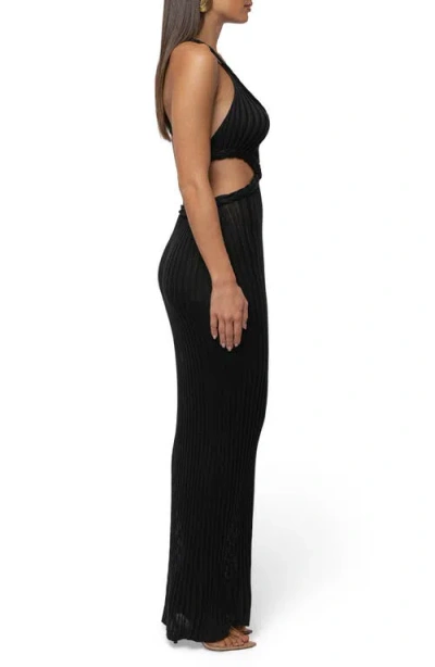 Jluxlabel Drift & Dream Open Back Body-con Maxi Sundress In Black