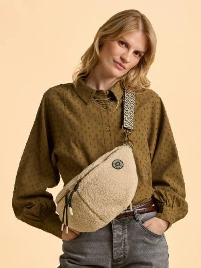 Brakeburn Julia Balloon Sleeve Loose Fit Shirt In Brown