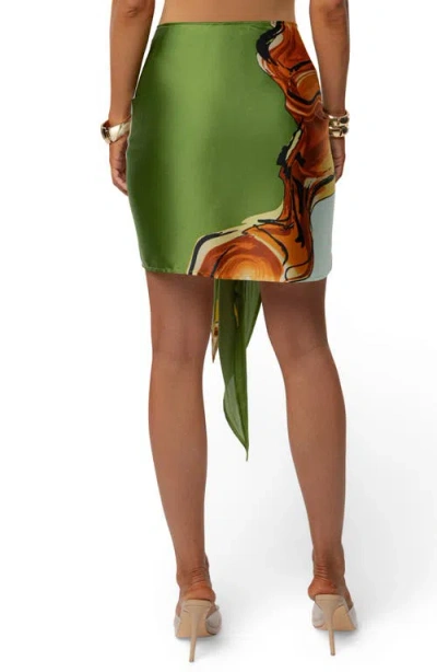 Jluxlabel Golden Shores Cover-up Sarong In Green