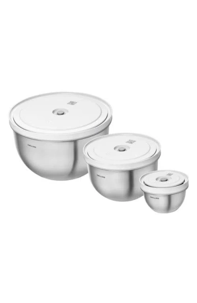Zwilling Fresh And Save 3 Piece Stainless Steel Vacuum Bowl Set In Metallic
