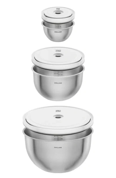 Zwilling Fresh And Save 3 Piece Stainless Steel Vacuum Bowl Set In Metallic