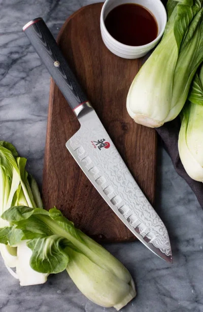 Miyabi Kaizen 7-inch Hollow Edge Santoku Knife In Black