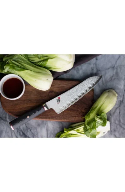 Miyabi Kaizen 7-inch Hollow Edge Santoku Knife In Black