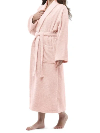Arus Shawl Collar Turkish Terry Cotton Bathrobe For Women In Neutral