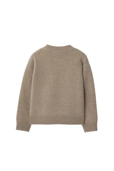 Burberry Childrens Ekd Wool Cashmere Sweater In Brown